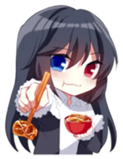 🍔 2f8cea24 애니메이션, 귀여운, 치비, 음식, 라멘 telegram sticker