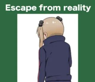 😶 5be42dca Escape from reality 애니메이션, 탈출, 현실, 소녀, 만화 telegram sticker