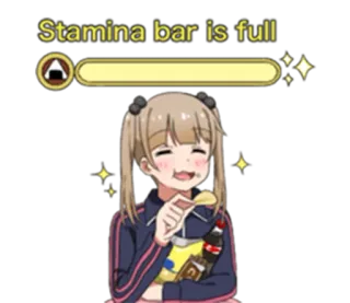 ☺️ 72b36672 Stamina bar is full 스테미나, 애니메이션, 가득, 에너지, 게임, 캐릭터, 귀여운 telegram sticker