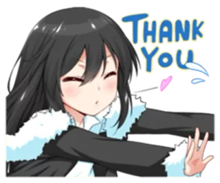 🤗 aa2be28e Thank You 감사합니다, 애니, 소녀, 감사, 표정 telegram sticker