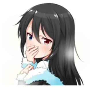 😢 b21e32ea 애니메이션, 소녀, 울음, 슬픈, 캐릭터, 만화 telegram sticker