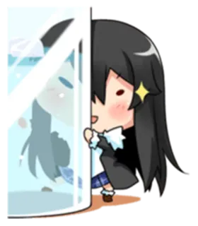 🍸 f3a3f6d4 애니메이션, 치비, 캐릭터, 병 telegram sticker