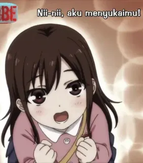 ❤️ 25c02448 Nii-nii, aku menyukaimu! Anime, Ragazza, Carina, Amore, Fratelli whatsapp sticker