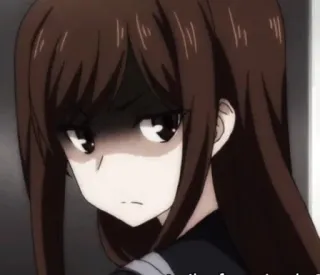 😟 d78046b8 ... Anime, Arrabbiata, Ragazza, Capelli castani whatsapp sticker