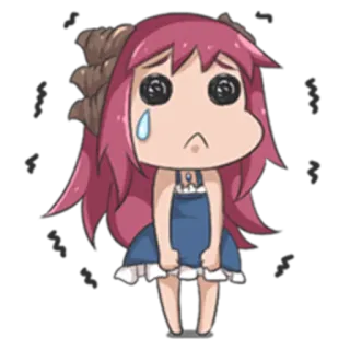 😢 308c7f61 悲しい, 泣く, アニメ, 漫画, キャラクター, 感情的, 涙 telegram sticker