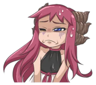 😴 80f18636 アニメ, かわいい, 漫画, 女の子, 感情, 悲しい, 泣く telegram sticker