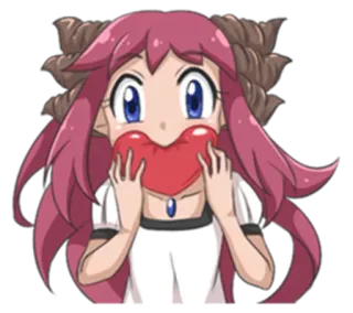 ❤ ae8c260e アニメ, 漫画, 女の子, ハート, かわいい, キャラクター telegram sticker