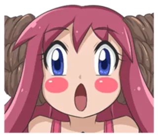 😳 cf474f3a アニメ, カートゥーン, 女の子, 興奮, ピンク髪, 可愛い telegram sticker