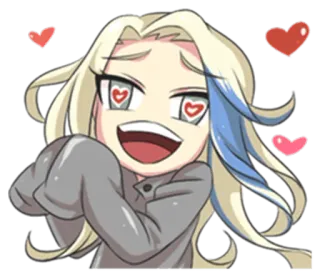 😍 e04c474e 漫画, アニメ, ハート, 愛, 感情, 幸せ, かわいい, デジタルアート telegram sticker