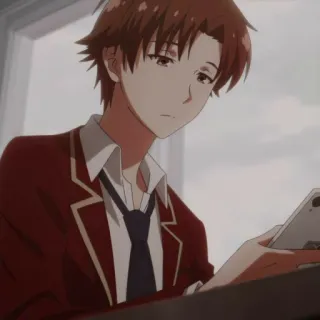 🏓 471f727c Ayanokouji Kiyotaka Classroom of the Elite 애니메이션, 학교, 십대, 소년, 진지한 whatsapp sticker