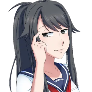 😉 6d6c859d Ayano Aishi Yandere Simulator Anime, Uczennica, Yandere, Mundur, Studentka telegram sticker