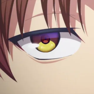 🎲 128a90a7 anime, eye, red hair, manga, face whatsapp sticker
