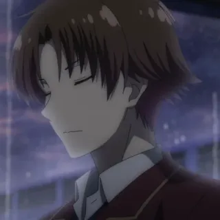 🎲 512163ff Ayanokoji Kiyotaka Classroom of the Elite anime, school, teen, student, main character whatsapp sticker
