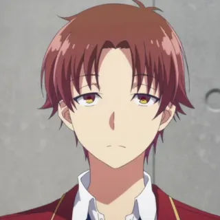 🎲 ac3d3d81 anime, boy, red hair, expressionless whatsapp sticker