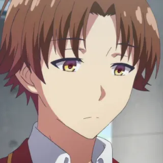 🎲 dd68ead5 Ayanokoji Kiyotaka Classroom of the Elite anime, school, boy, student, serious whatsapp sticker