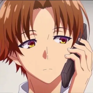 🖇️ 01e6836d Ayanokoji Kiyotaka Classroom of the Elite 애니메이션, 소년, 전화, 진지한, 학교 telegram sticker