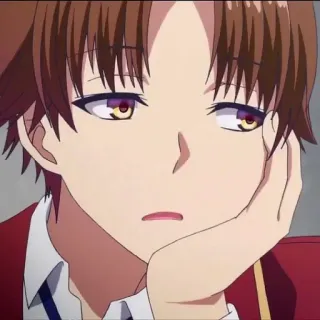 🖇️ 856a698a Kiyotaka Ayanokoji Classroom of the Elite 애니메이션, 학교, 학생, 소년, 교실, 엘리트 telegram sticker