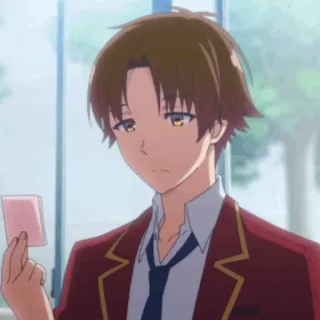 ✨ 0b54d142 Kiyotaka Ayanokoji Classroom of the Elite อนิเมะ, คิโยทากะ, โรงเรียน, ห้องเรียน, ชนชั้นสูง telegram sticker