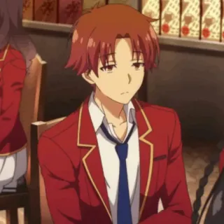 ✨ 49af1bf9 Kouenji Rokusuke Classroom of the Elite อนิเมะ, ตัวละคร, โรงเรียน, เครื่องแบบ, วัยรุ่น telegram sticker