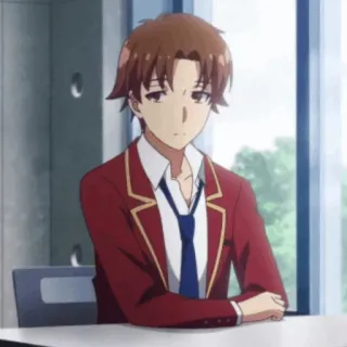 ✨ 6a5940a6 Ayanokoji Kiyotaka Classroom of the Elite อนิเมะ, ห้องเรียน, ชนชั้นสูง, โรงเรียน telegram sticker