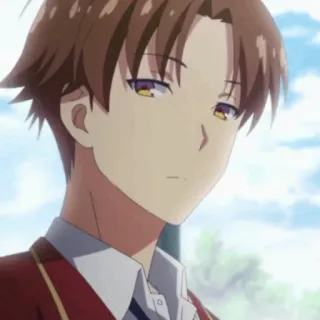 ✨ 887e718b อนิเมะ, เด็กผู้ชาย, ผมสีน้ำตาล, จริงจัง, ชุดนักเรียน telegram sticker