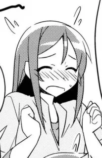 😳 e147f92f Anime, Manga, Cartone animato, Ragazza, Felice, Arrossire telegram sticker