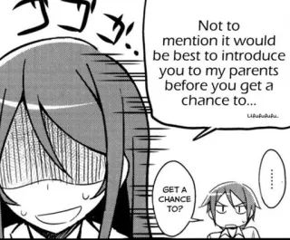 😈 fb123ad7 Not to
mention it would
be best to introduce
you to my parents
before you get a
chance to...
GET A
CHANCE
TO? Manga, Anime, Fumetto, Comics, Relazioni telegram sticker