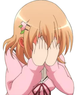 😭 611e9b91 anime, ragazza, piangendo, triste, arrossendo, imbarazzata telegram sticker
