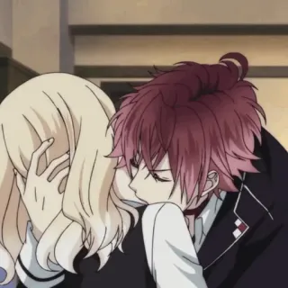 🍷 40ce4e42 亲吻, 浪漫, 动漫, 爱 telegram sticker