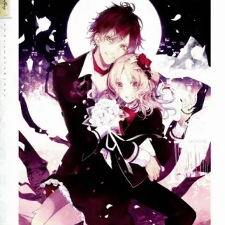 ❤️ 1b99337b Аниме, Пара, Романтика, Иллюстрация, Мультфильм, Вампир telegram sticker