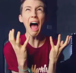 💖 e7fb249f Morning กรี๊ด, เช้า, กลัว, ปฏิกิริยา, อารมณ์, คน telegram sticker