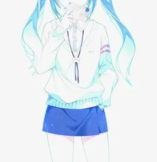 💿 5dcfe3b7 Hatsune Miku Anime, Kawaii, Vocaloid, Dễ thương, Cô gái, Miku, Hatsune Miku telegram sticker