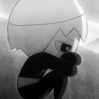 🖤 7d5e1d45 sad, crying, cartoon, emotional, monochrome, grayscale telegram sticker