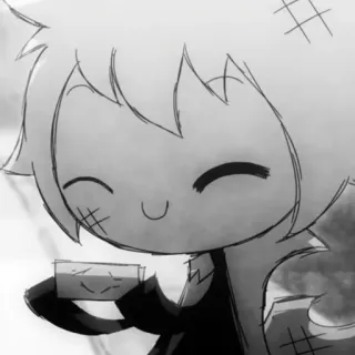 🖤 b42ad4cb cartoon, drawing, sketch, anime, manga telegram sticker