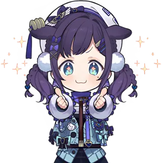 👍 562e043b Anime, Chibi, Imut, Jempol, Kawaii telegram sticker