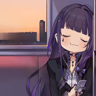 ☺️ 7c9f9b93 Anime, Gadis, Kereta, Chibi, Lucu, Headphone, Smartphone telegram sticker