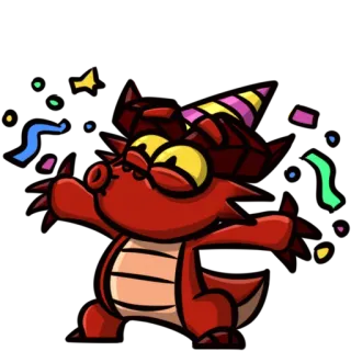 🥳 4f1f26b9 การ์ตูน, สัตว์, มังกร, น่ารัก, ปาร์ตี้, ฉลอง, กระดาษสี telegram sticker