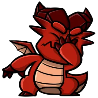 🙈 9ae9cb36 มังกร, การ์ตูน, แฟนตาซี, สีแดง, สัตว์ telegram sticker