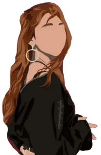 👩‍🦱 8434baa9 aggayayayayayay Ilustrasi, Wanita, Tanpa wajah, Potret, Mode telegram sticker