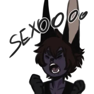 😡 d3ea19fa SEXOOOO 漫画, 攻撃的, テキスト, 怒り, キャラクター, 叫ぶ telegram sticker