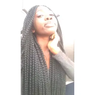 🌚 6588c892 女性, 三つ編み, ポートレート, 美しさ, スタイル telegram sticker