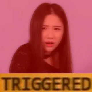 😃 af324bb9 TRIGGERED triggered, meme, internet meme, reaction, exasperated telegram sticker