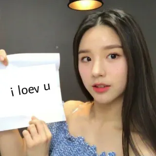 🤪 eaed5b36 i loev u love, cute, girl, expression, affection telegram sticker