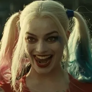 😃 2e00f964 Harley Quinn Suicide Squad Harley Quinn, DC Comics, Margot Robbie, penjahat, gila, Suicide Squad, rambut pirang, kuncir dua telegram sticker
