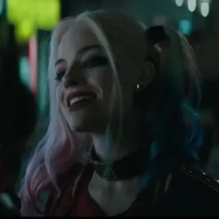 😏 2ede2cb0 Harley Quinn Harley Quinn, DC Comics, Penjahat, Antihero, Karakter komik, Rambut pirang, Kuncir dua, Margot Robbie telegram sticker