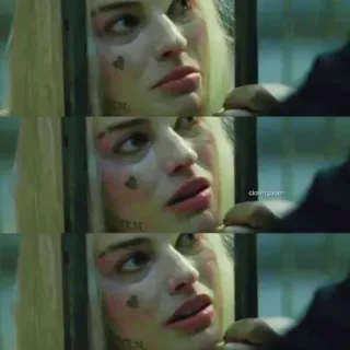🙁 d1483396 Harley Quinn Suicide Squad clown2green Harley Quinn, DC Comics, Suicide Squad, Margot Robbie, llorando, maquillaje, personaje whatsapp sticker