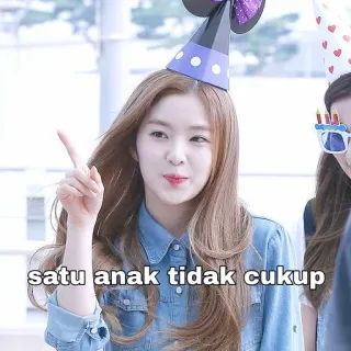 ☝ 9b1571a8 satu anak tidak cukup 派对, 庆祝, 韩流, 女孩, 生日, 帽子 telegram sticker