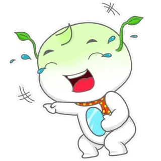 😂 122995aa 만화, 행복한, 우는, 귀여운, 식물, 귀여운, 쾌활한 telegram sticker