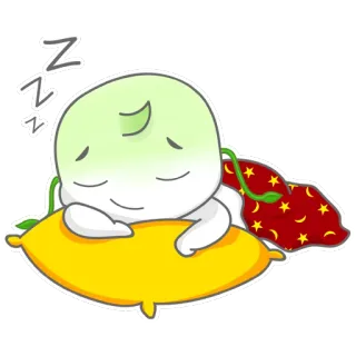 😴 a44007f5 ZZ 잠, 자는, 피곤한, 만화, 귀여운, 베개 telegram sticker