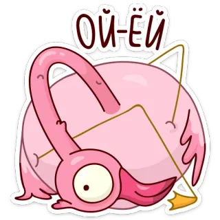 🙃 4ed595c2 ОЙ-ЁЙ 火烈鸟, 可爱, 动物, 粉色, 鸟, 卡通 whatsapp sticker